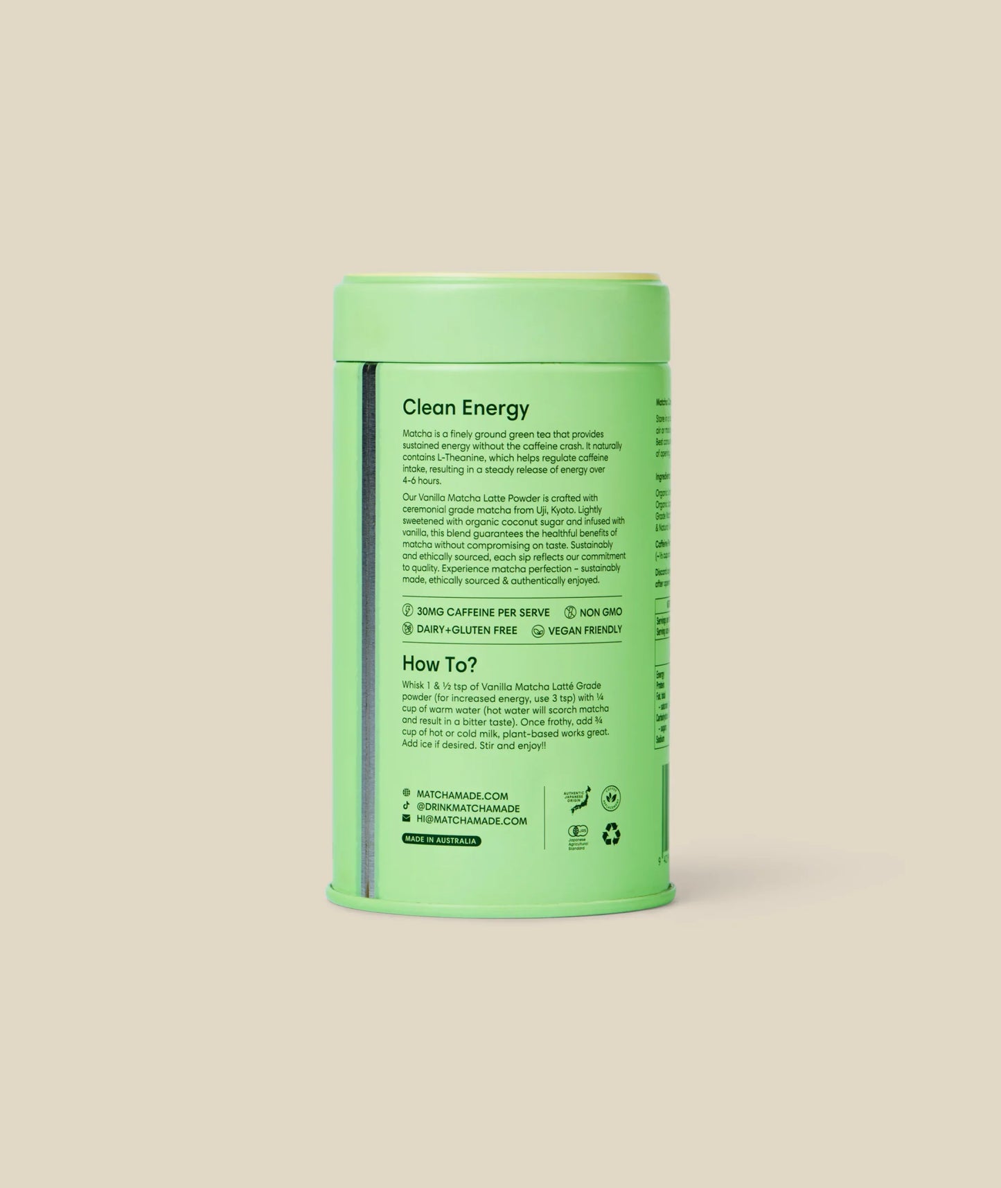 Vanilla Matcha Latte