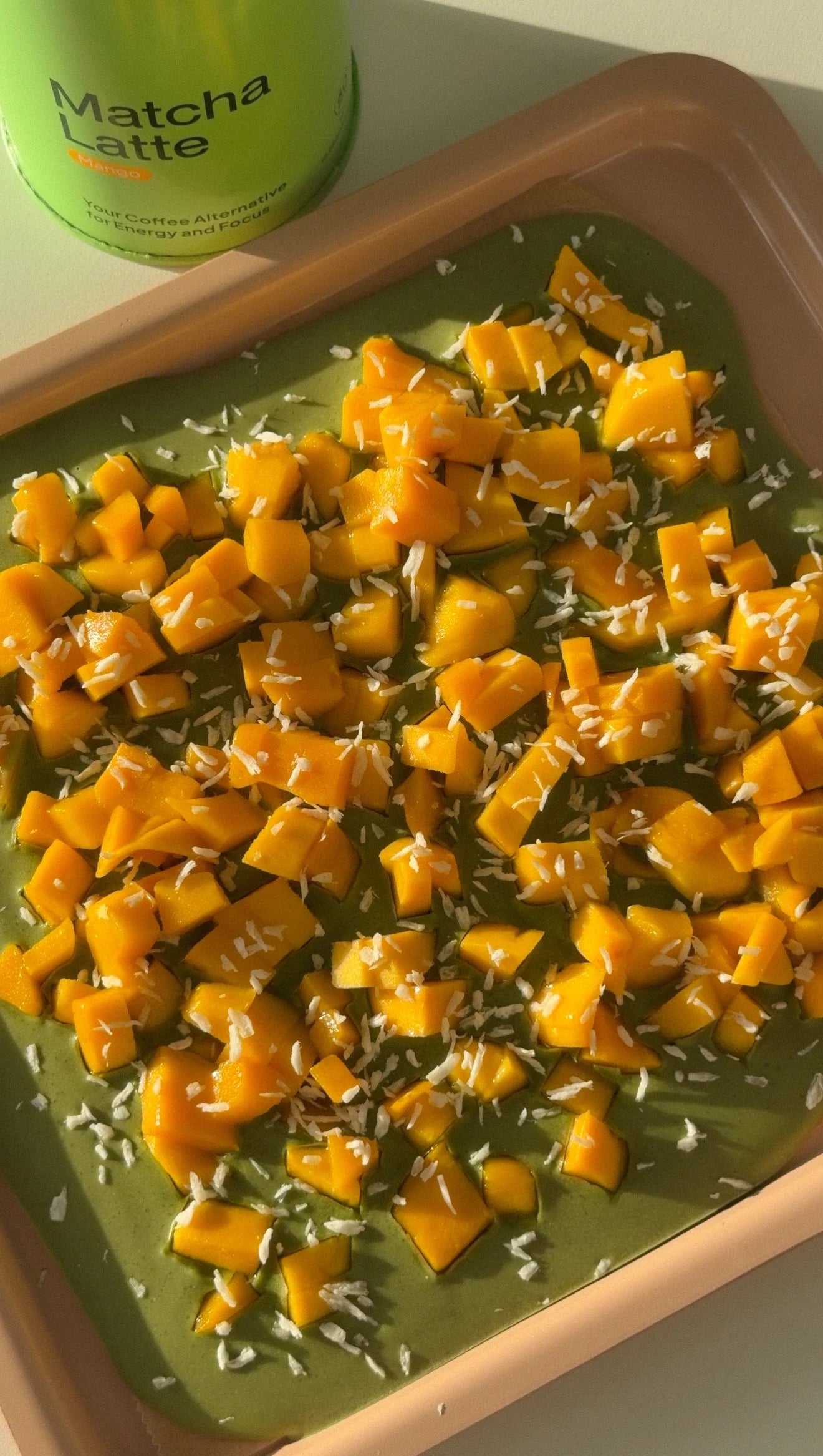 Mango Matcha Chocolate Bark