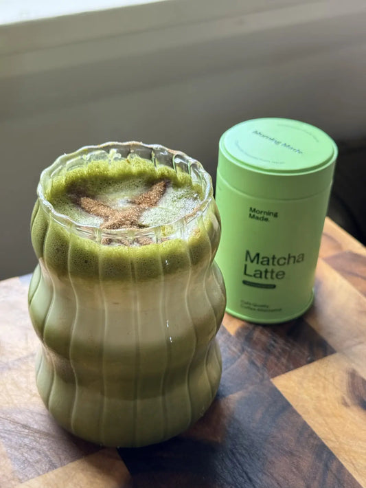 Hot Cross Bun Iced Matcha