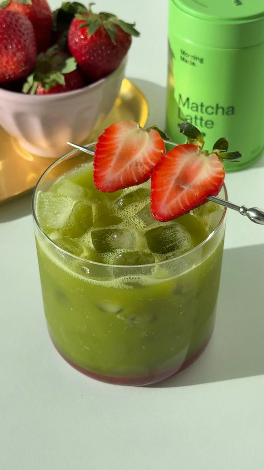 Strawberry Matcha Spritz
