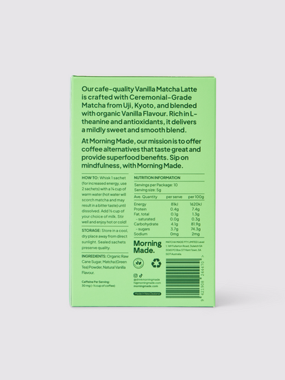 Vanilla Matcha Latte 20pk (10 Pack x 2)