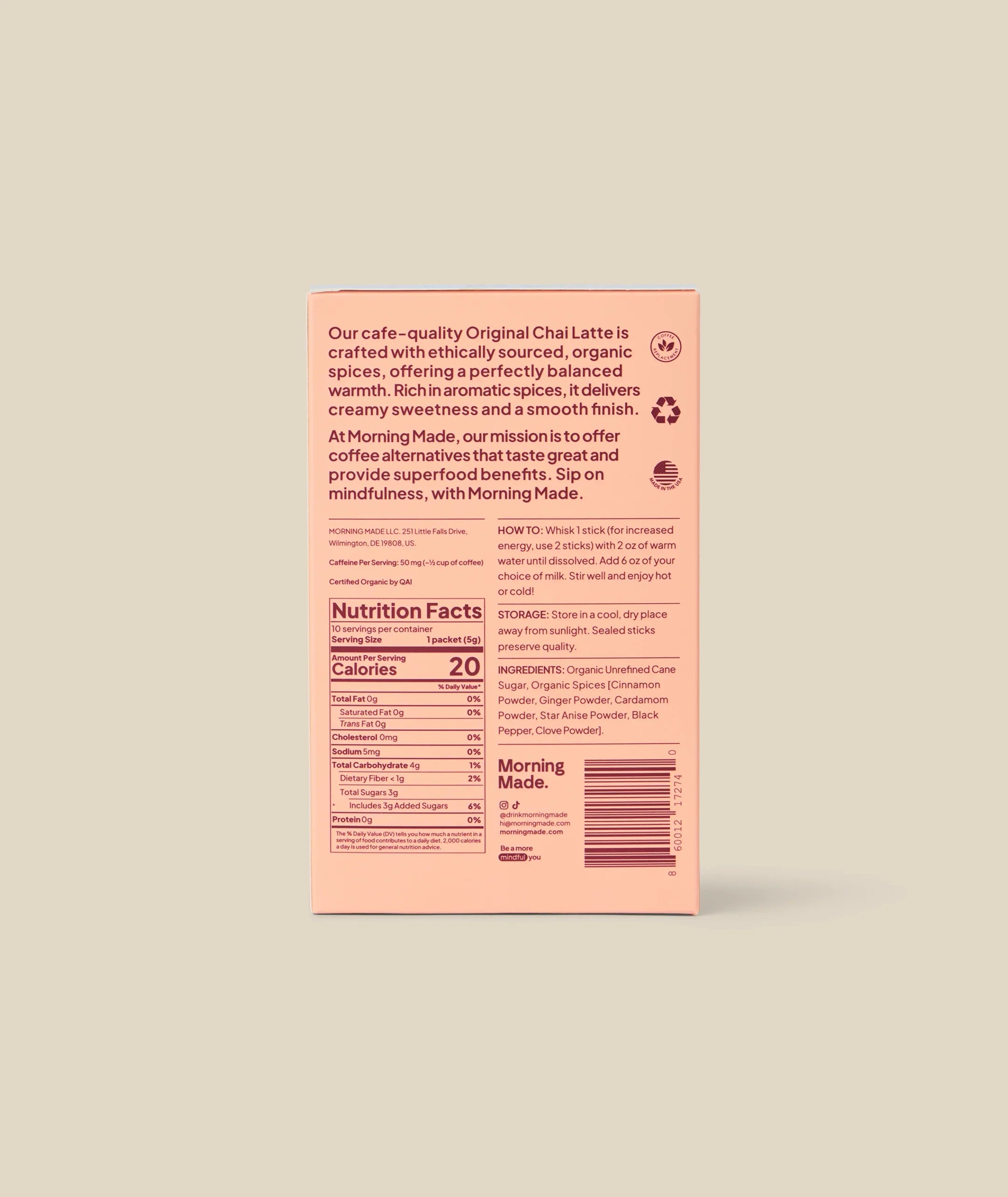 Original Chai Latte 20pk (10 Pack x 2)