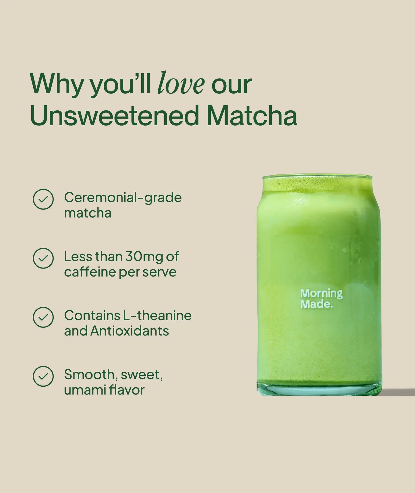 Unsweetened Matcha Latte